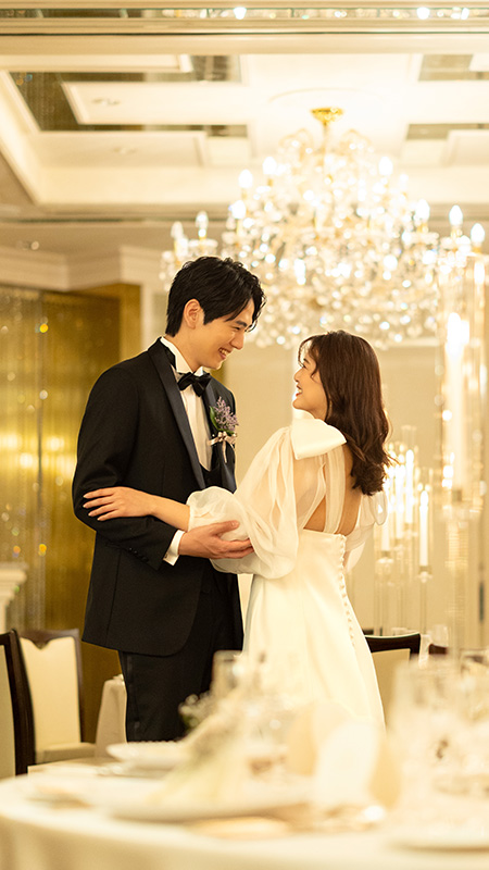 ウエディングの披露宴会場マーガレット風景