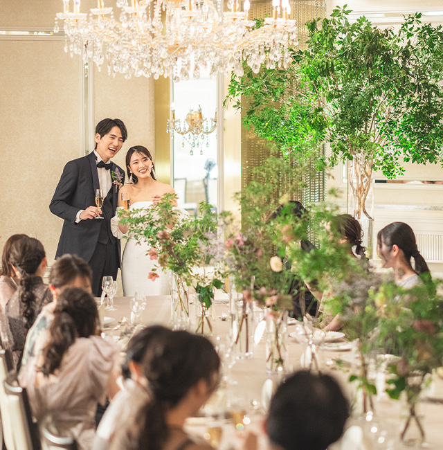 ウエディングの披露宴会場マーガレット風景