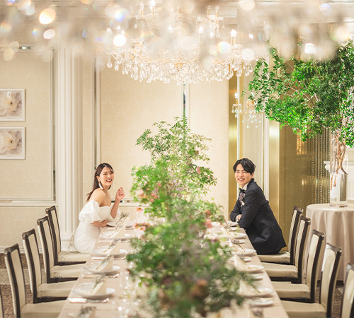 ウエディングの披露宴会場マーガレット風景