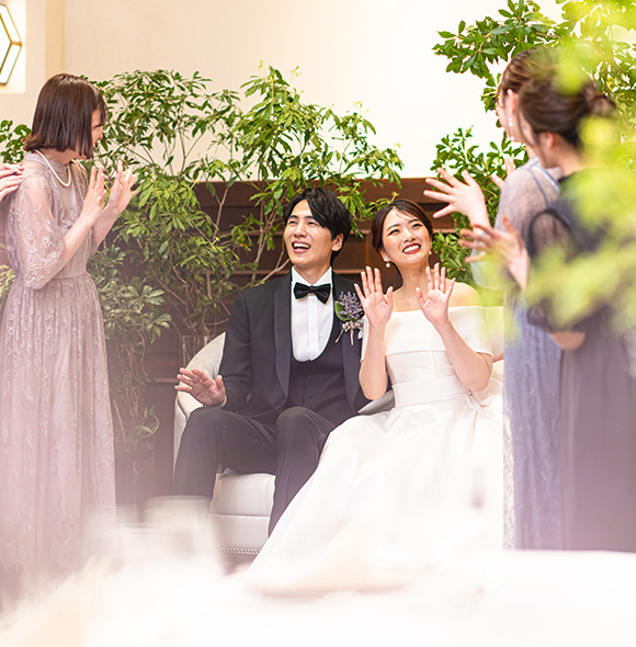 ウエディングの披露宴会場オリエンタル風景